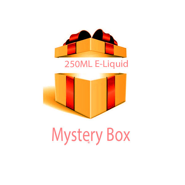 250ml E-liquid Mystery Box with a mix of premium vape flavors