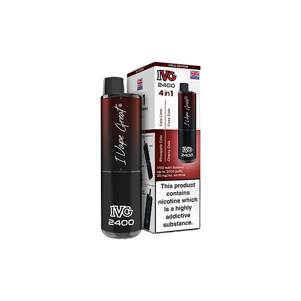 20mg IVG 2400 4 in 1 Multi Edition Rechargeable Pod Vape Kit 2400 Puffs