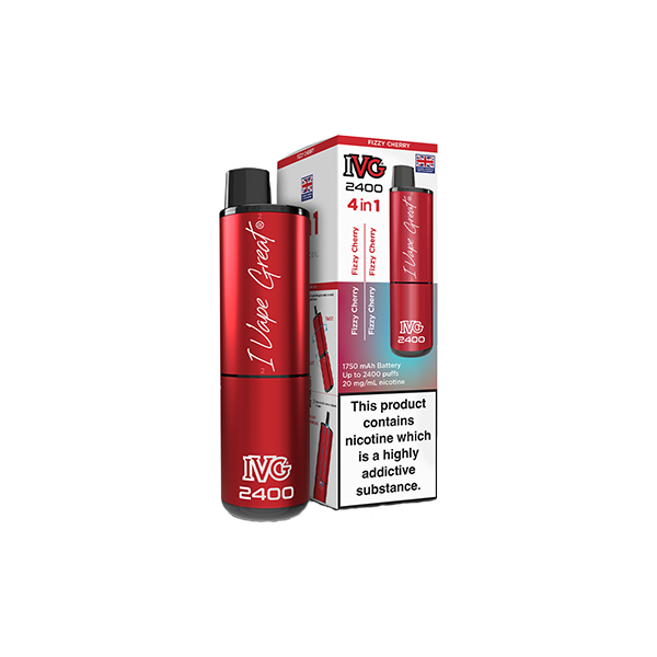 20mg IVG 2400 4 in 1 Pod Rechargeable Vape Kit 2400 Puffs