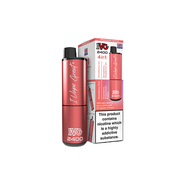 20mg IVG 2400 4 in 1 Multi Edition Rechargeable Pod Vape Kit 2400 Puffs
