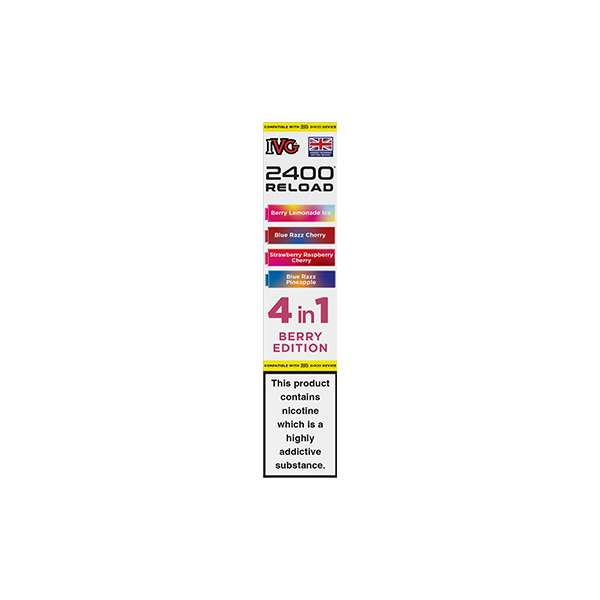 20mg IVG 2400 Reload Multi Edition Prefilled Pods 2ml 2400 Puffs - 4 Pcs