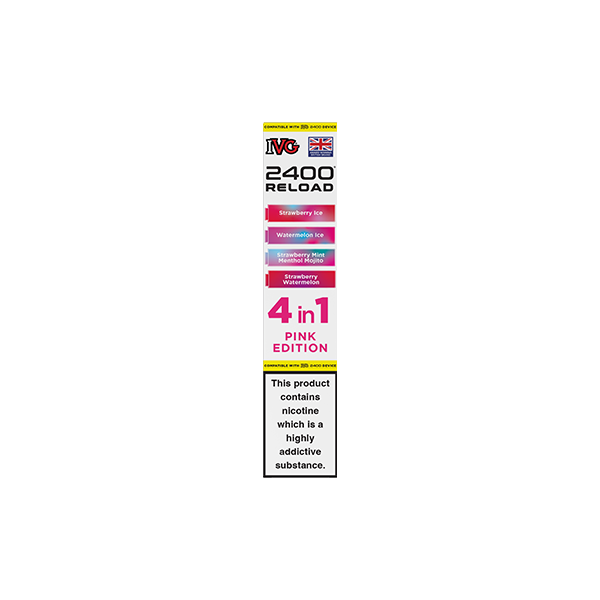 20mg IVG 2400 Reload Multi Edition Prefilled Pods 2ml 2400 Puffs - 4 Pcs