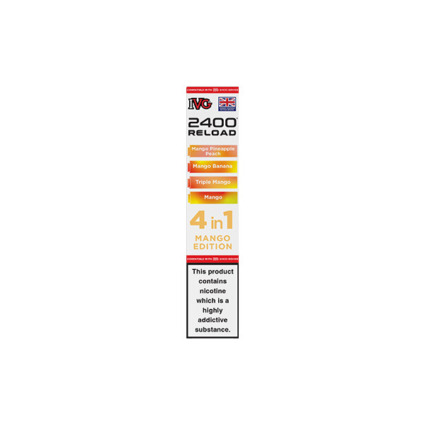 20mg IVG 2400 Reload Multi Edition Prefilled Pods 2ml 2400 Puffs - 4 Pcs