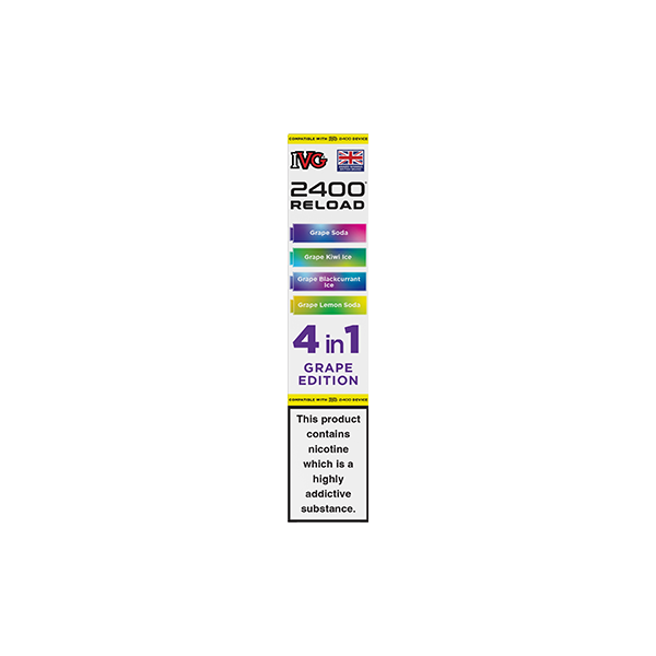 20mg IVG 2400 Reload Multi Edition Prefilled Pods 2ml 2400 Puffs - 4 Pcs