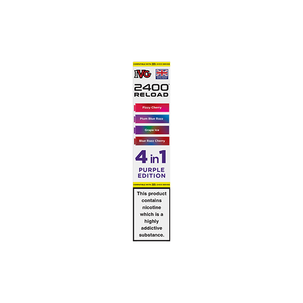 20mg IVG 2400 Reload Multi Edition Prefilled Pods 2ml 2400 Puffs - 4 Pcs