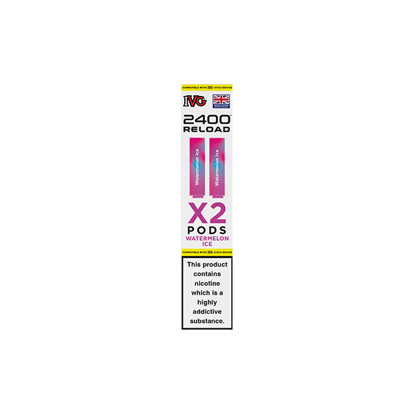 20mg IVG 2400 Reload Prefilled Pods 2ml 2400 Puffs - 2 Pcs