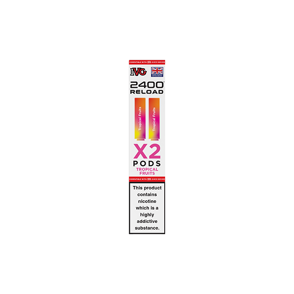 20mg IVG 2400 Reload Prefilled Pods 2ml 2400 Puffs - 2 Pcs