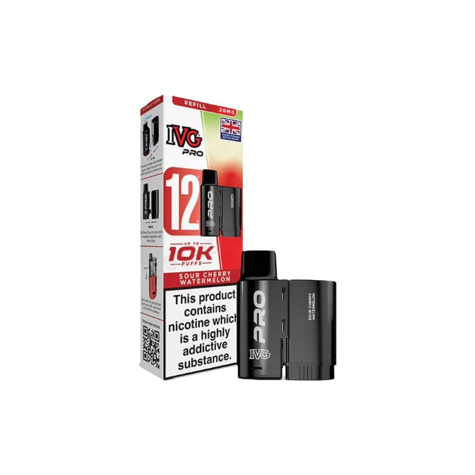 20mg IVG Pro 12 Refill Pod Pack 10000 Puffs