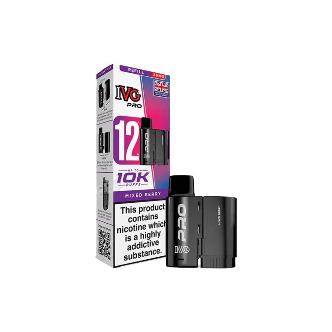 20mg IVG Pro 12 Refill Pod Pack 10000 Puffs