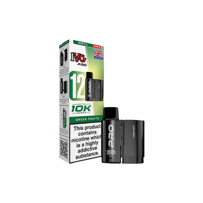20mg IVG Pro 12 Refill Pod Pack 10000 Puffs