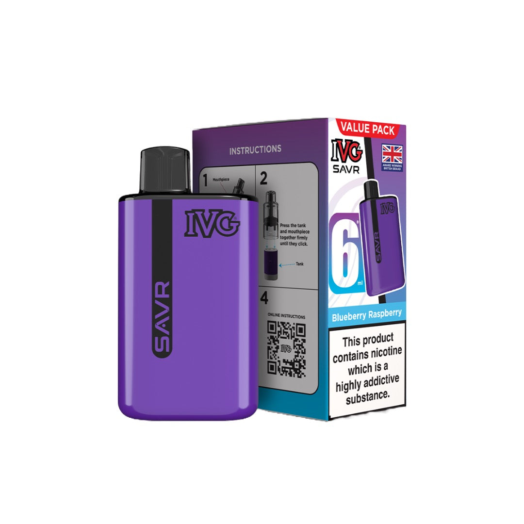 20mg I VG SAVR Prefilled Pod Vape Kit 3000 Puffs