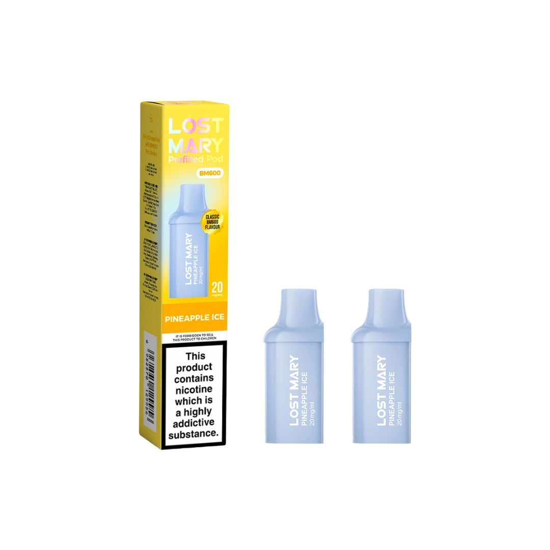 20mg Lost Mary BM600 Prefilled Replacement Pods 1200 Puffs