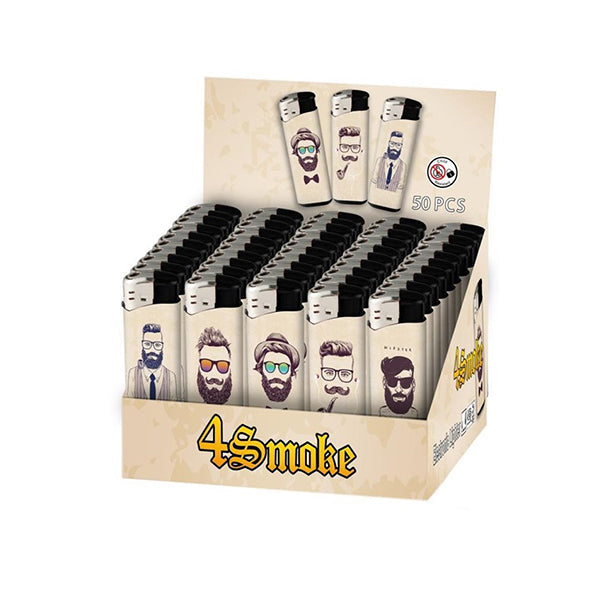 50 x 4Smoke Electronic Printed Lighters - YZ218DK