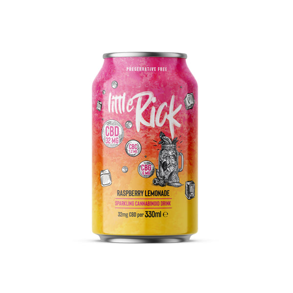 24 x Little Rick 32mg CBD Frizzante 330ml Limonata ai Lamponi