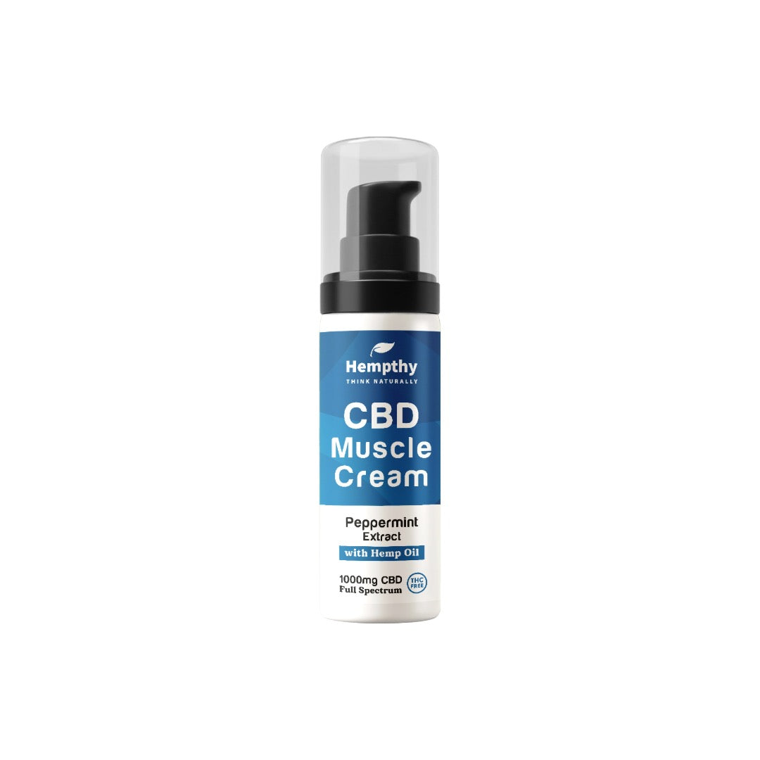 Hempthy 1000mg Crema Muscolare CBD a Spettro Completo - 50g