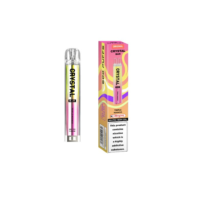 20mg Crystal Bar Original 600 Prefilled Pod Vape Kit