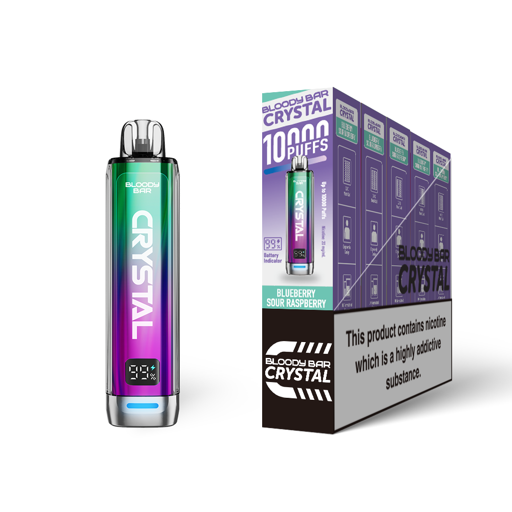 20mg Bloody Bar Crystal 10K Prefilled Pod Vape Kit 10000 Puffs - 1 Pc