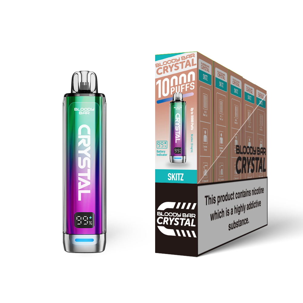 20mg Bloody Bar Crystal 10K Prefilled Pod Vape Kit 10000 Puffs - 1 Pc