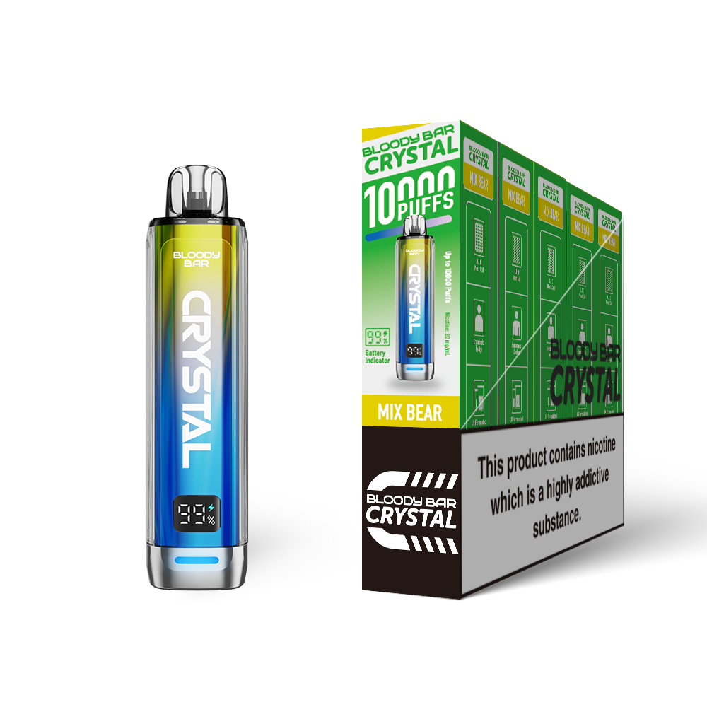20mg Bloody Bar Crystal 10K Prefilled Pod Vape Kit 10000 Puffs - 1 Pc