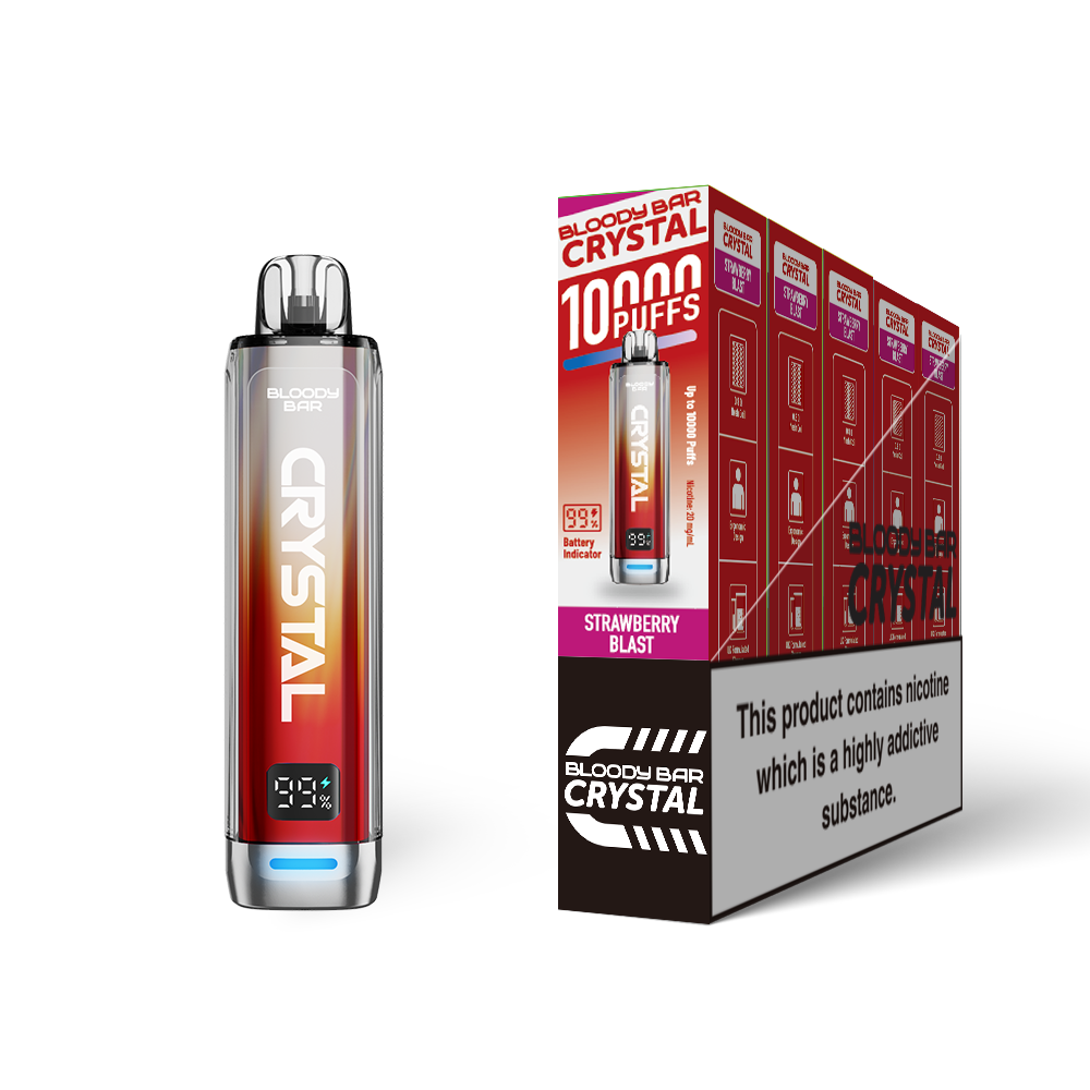 20mg Bloody Bar Crystal 10K Prefilled Pod Vape Kit 10000 Puffs - 1 Pc