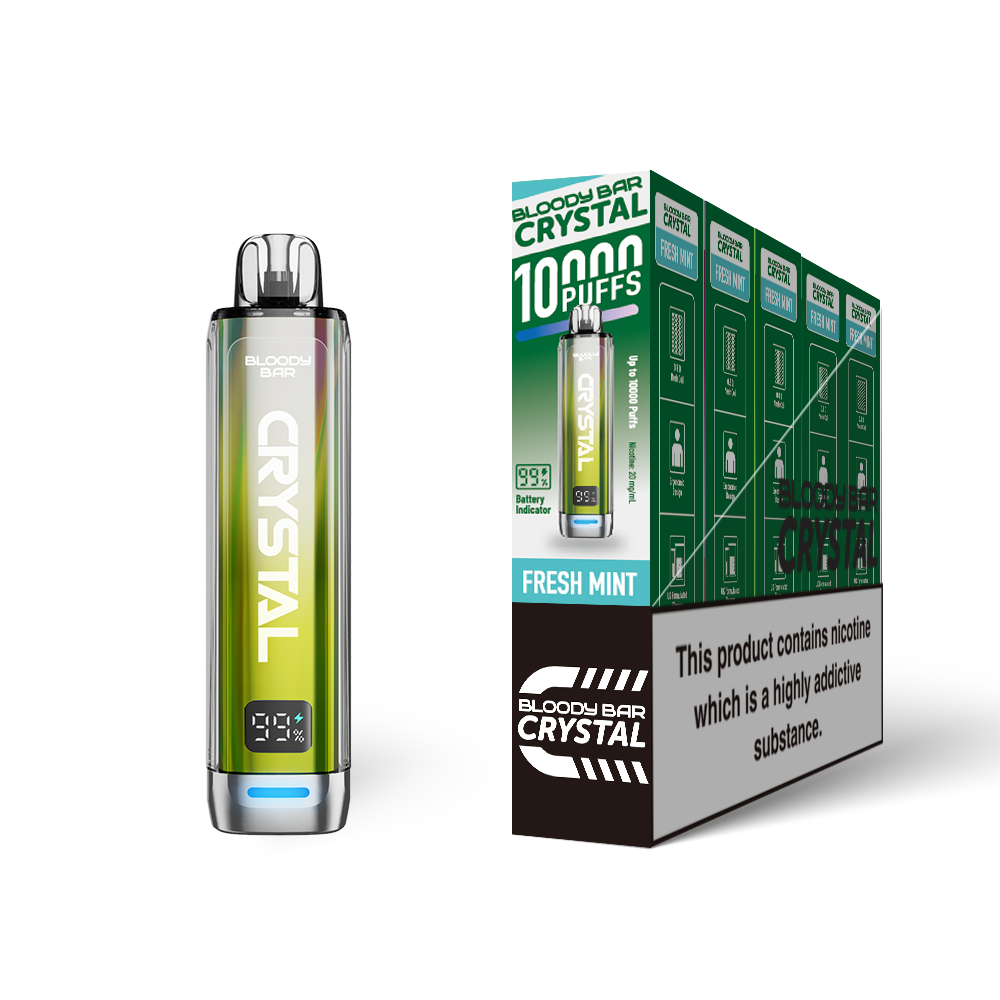 20mg Bloody Bar Crystal 10K Prefilled Pod Vape Kit 10000 Puffs - 1 Pc