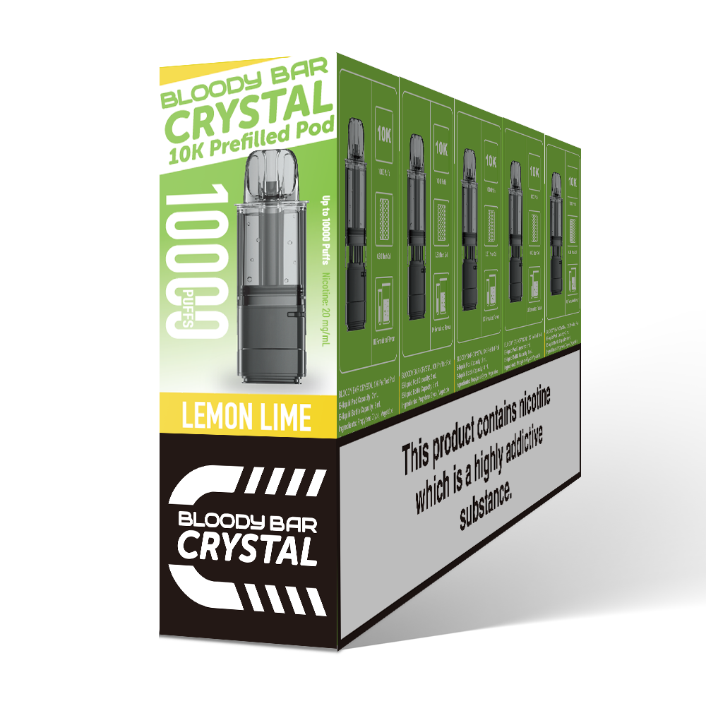 20mg Bloody Bar Crystal 10K Prefilled Pod 10000 Puffs - 1 Pc