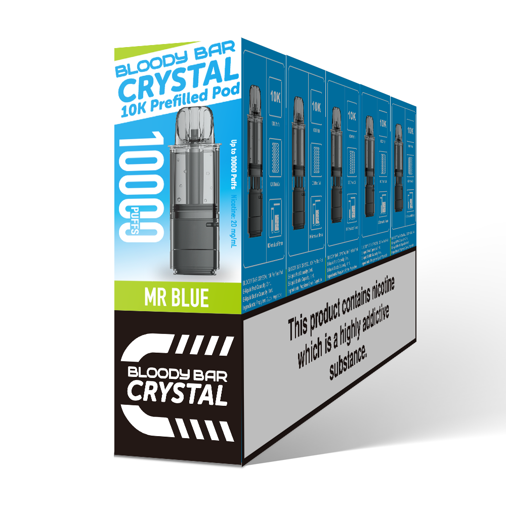 20mg Bloody Bar Crystal 10K Prefilled Pod 10000 Puffs - 1 Pc