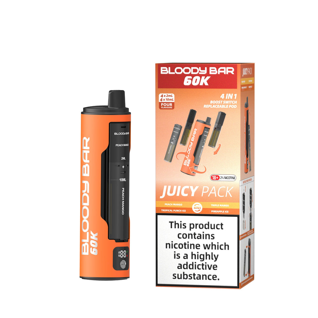 20mg Bloody Bar 60K 4 in 1 Prefilled Pod Vape Kit 60000 Puffs - 1 Pc