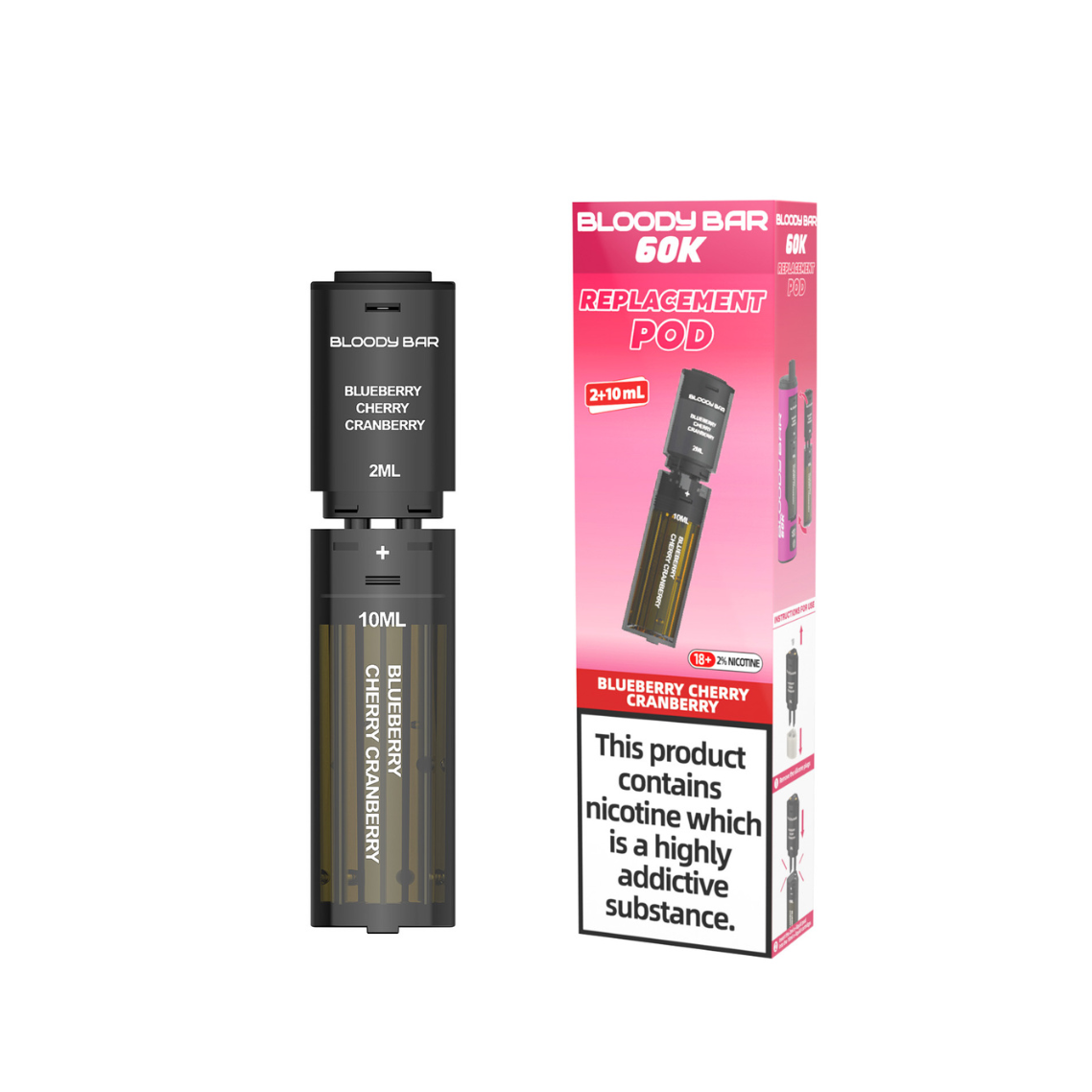 20mg Bloody Bar 60K Prefilled Pods 60000 Puffs - 1 Pc