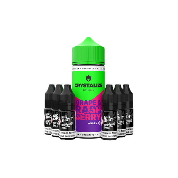 Sales de barra Crystalize de 0 mg, 120 ml de relleno largo (50 VG/50 PG)