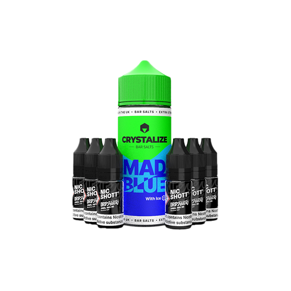 Sales de barra Crystalize de 0 mg, 120 ml de relleno largo (50 VG/50 PG)