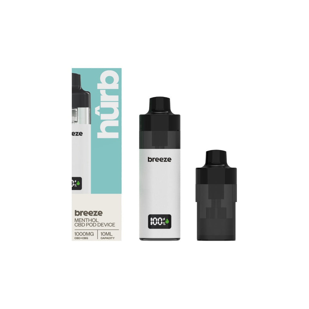Hurb Breeze CBD 1000mg Prefilled Pod 10ml + Pod Vape Device