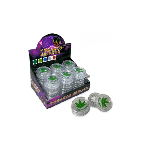 24 x Amsterdam No.1 Plastic Grinder New HX208L Display Pack – GS1399