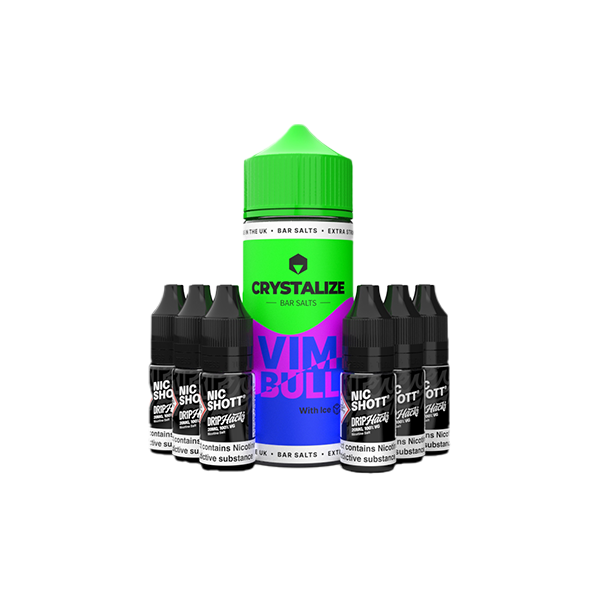 Sales de barra Crystalize de 0 mg, 120 ml de relleno largo (50 VG/50 PG)