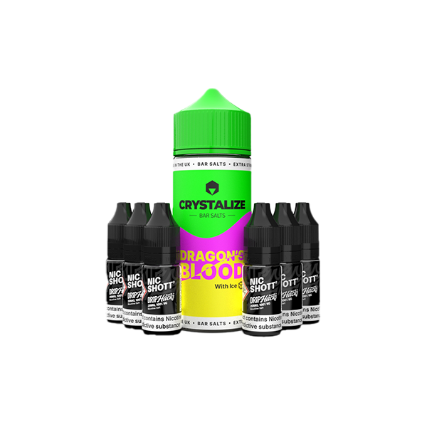 Sales de barra Crystalize de 0 mg, 120 ml de relleno largo (50 VG/50 PG)