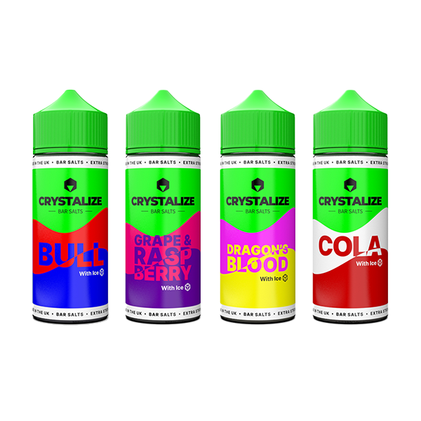 Sales de barra Crystalize de 0 mg, 120 ml de relleno largo (50 VG/50 PG)