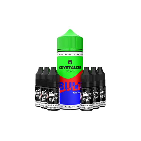 Sales de barra Crystalize de 0 mg, 120 ml de relleno largo (50 VG/50 PG)