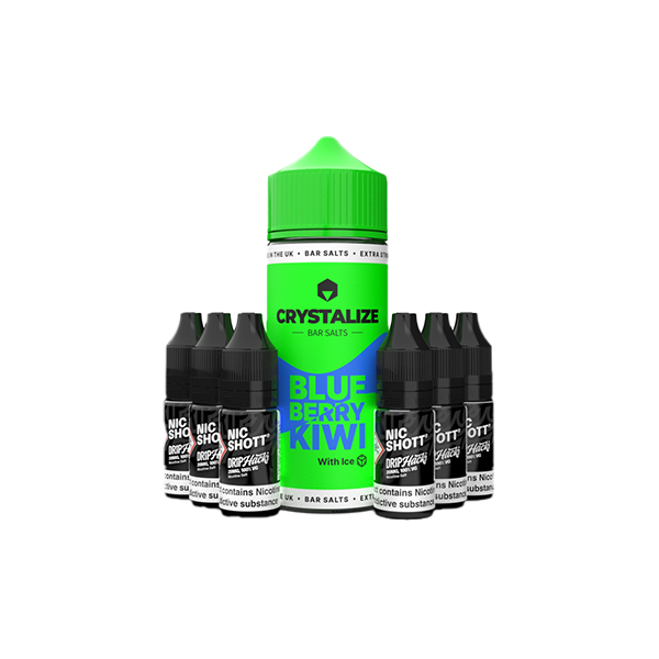 Sales de barra Crystalize de 0 mg, 120 ml de relleno largo (50 VG/50 PG)