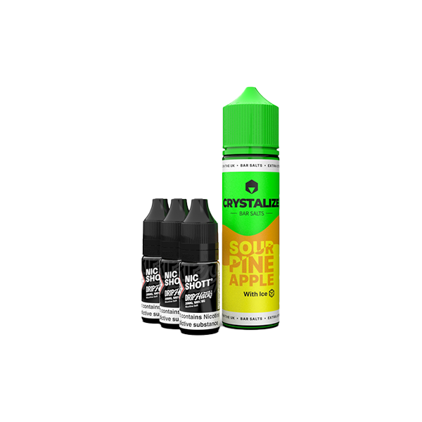 Sales de barra Crystalize de 0 mg, 60 ml de relleno largo (50 VG/50 PG)