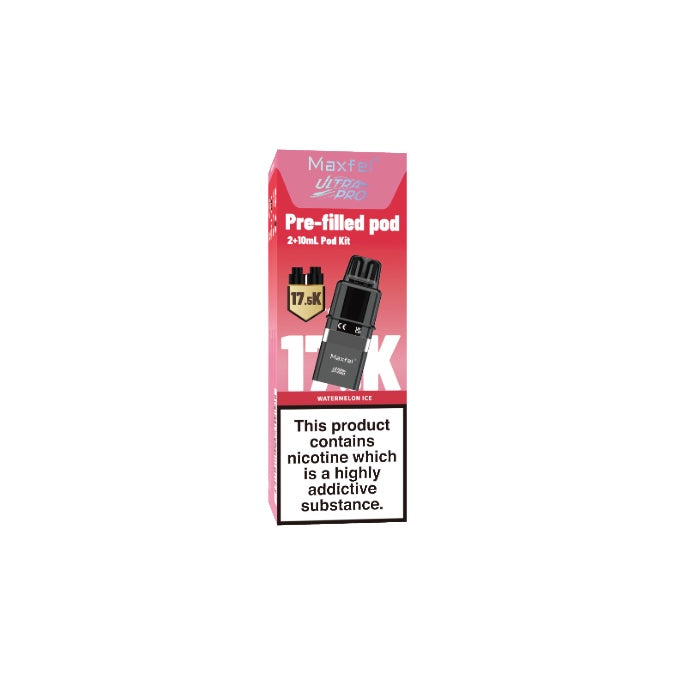 20mg Maxfel Ultra Pro Replacement Prefilled Pods 17500 Puffs