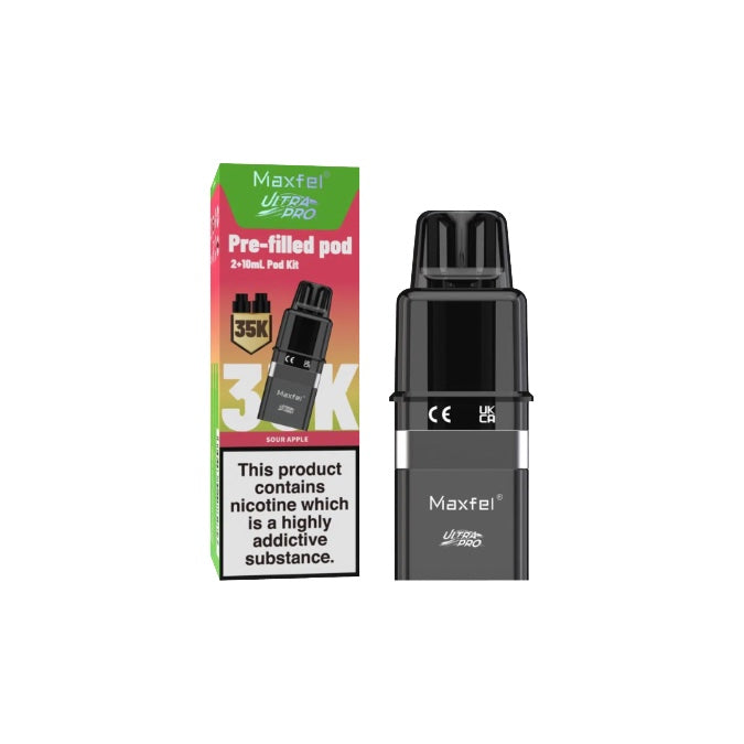 20mg Maxfel Ultra Pro Replacement Prefilled Pods 17500 Puffs
