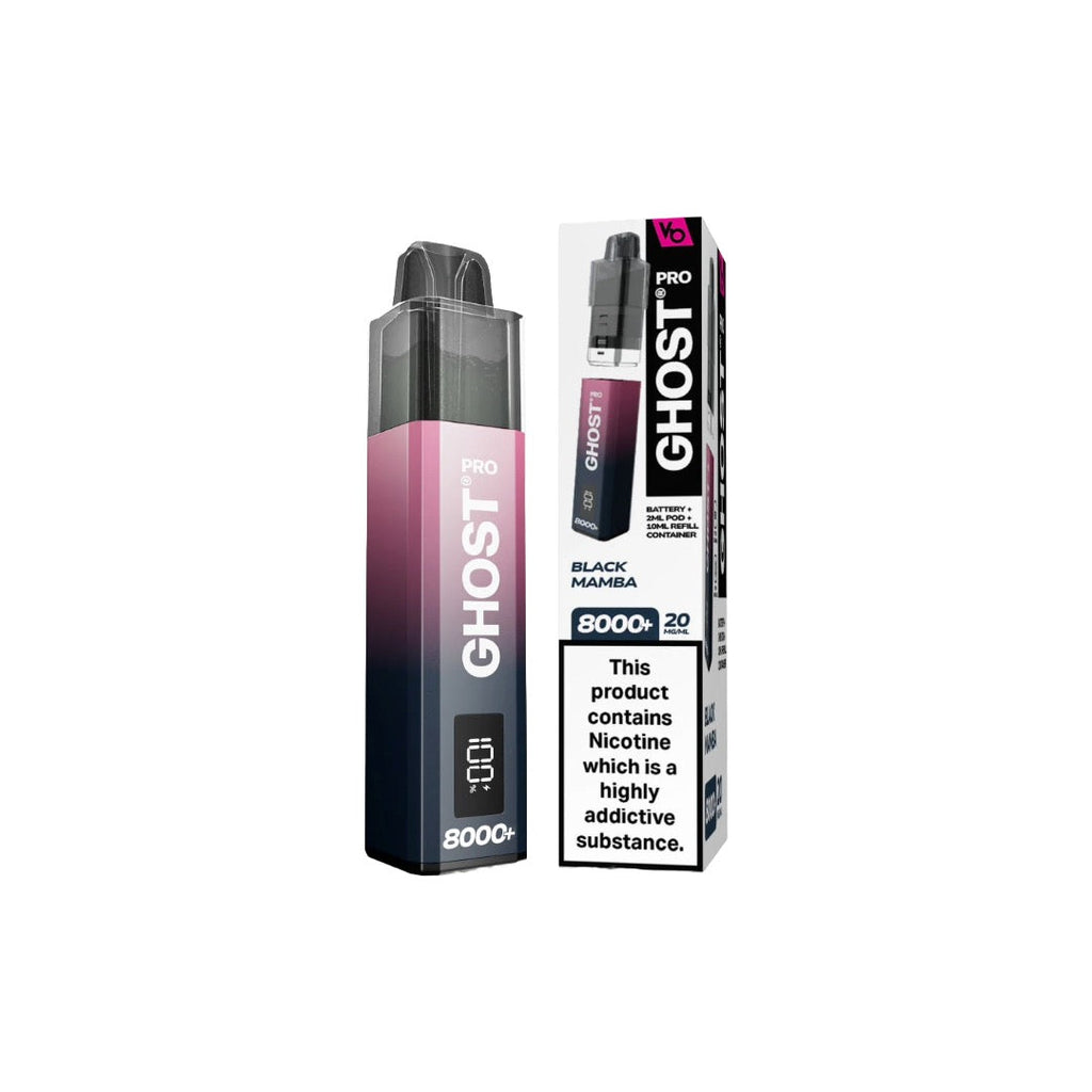 20mg Ghost Pro 8000+ By Vapes Bars Prefilled Pod Vape Kit