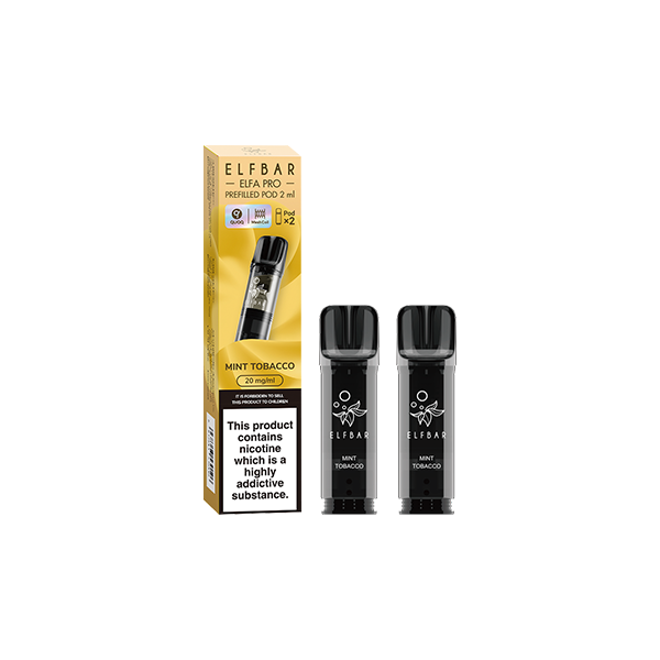 ELF Bar ELFA Pro 20mg Replacement Prefilled Pods 2ml 1200 Puffs - 2 Pcs
