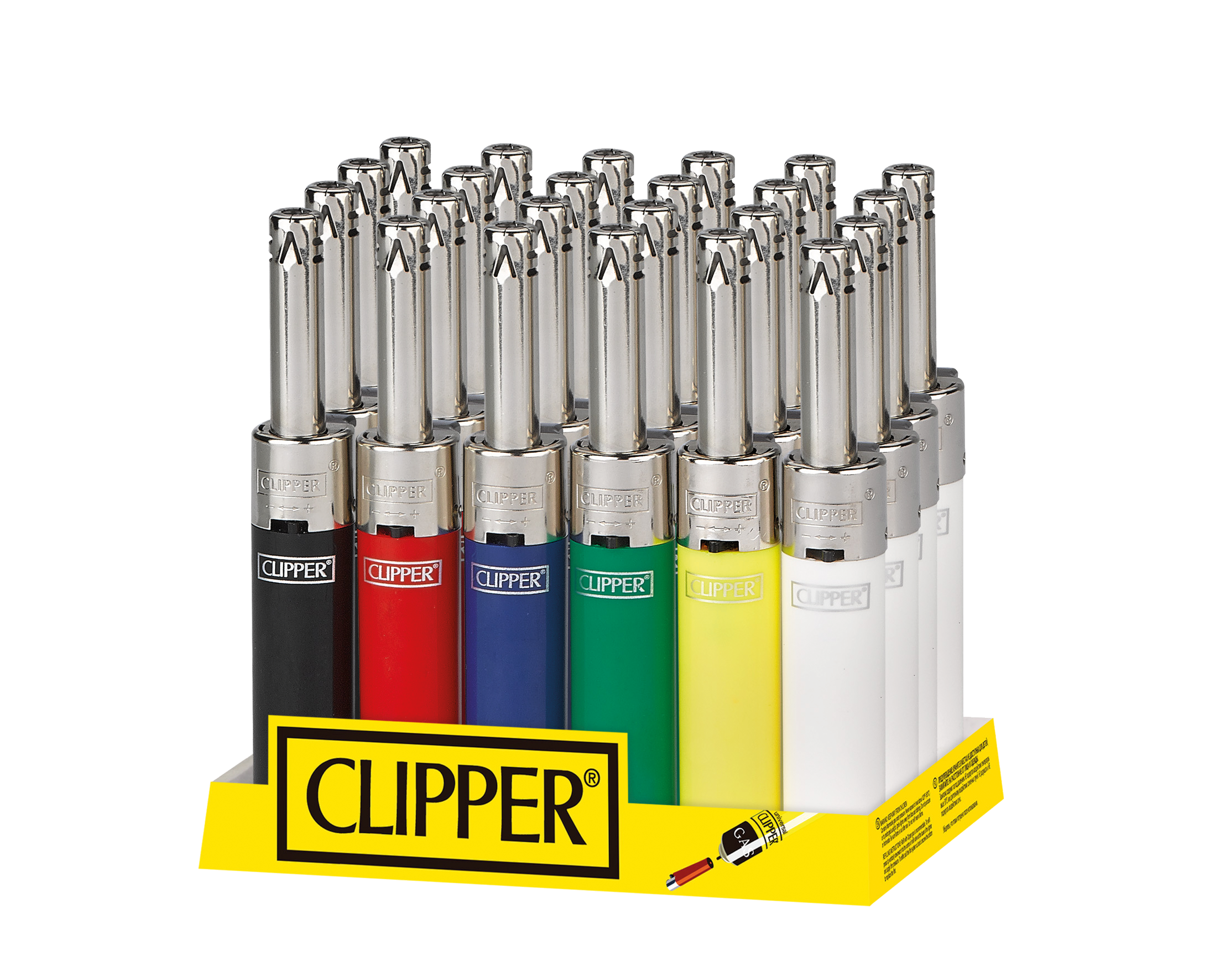 Clipper Mini Tube+ Branded Blister Mixed Colours Lighters - MTM1L118BC