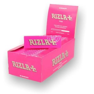 50 fogli di carta da rolling Rizla rosa regolari