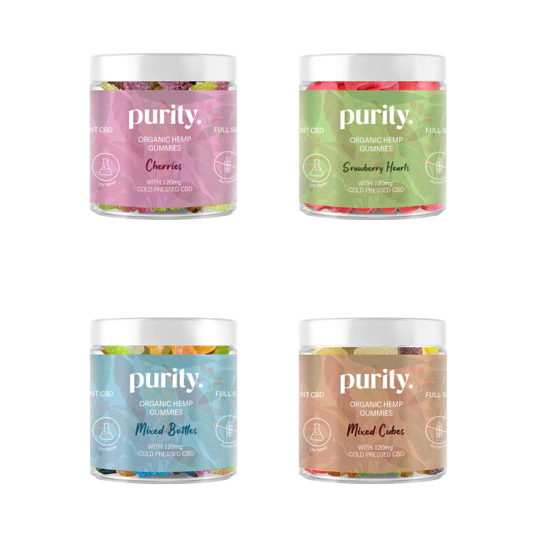 Purity 120mg Gummies vegane al CBD a spettro completo 150g