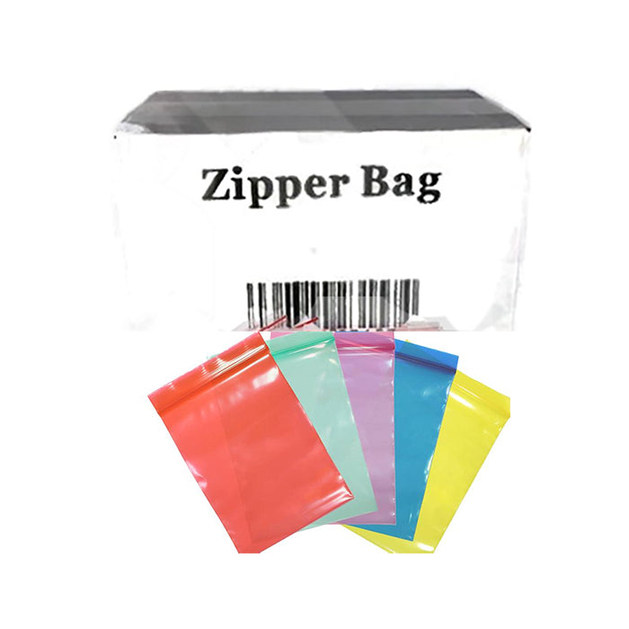 Zipper Branded 40mm x 40mm Yellow Bags