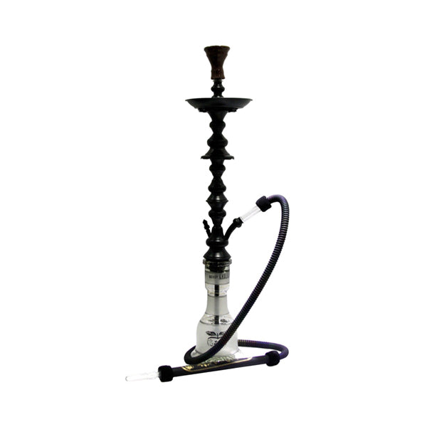 Authentic Khalil Mamoon 32-inch extra-large black Shafeef hookah – front view