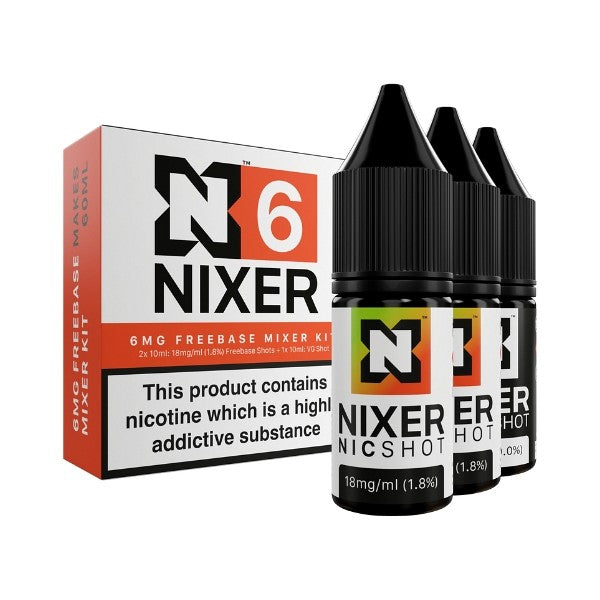 6mg Nixer Shot 10ml Nic Salts