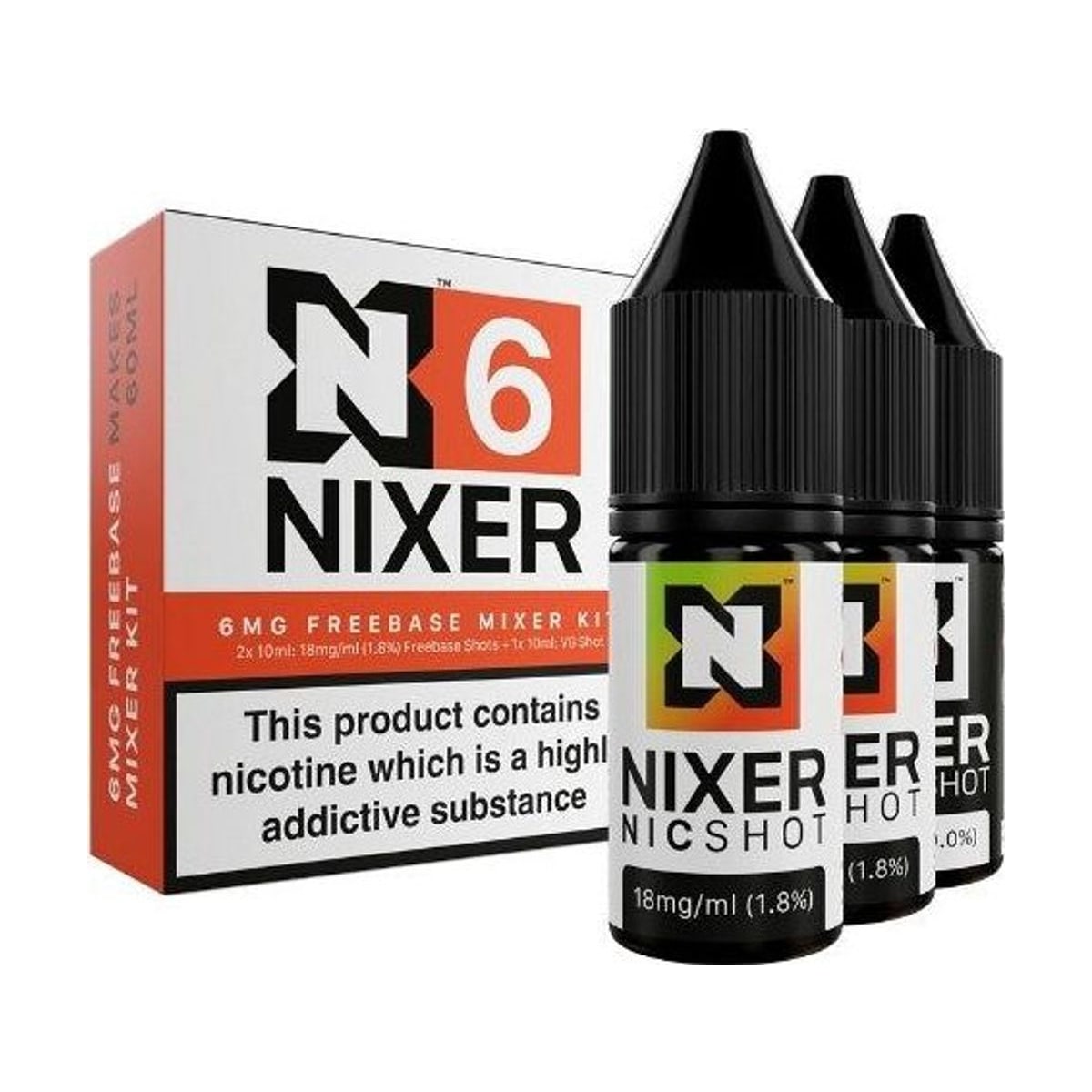 6mg Nixer Shot 10ml Nic Salts